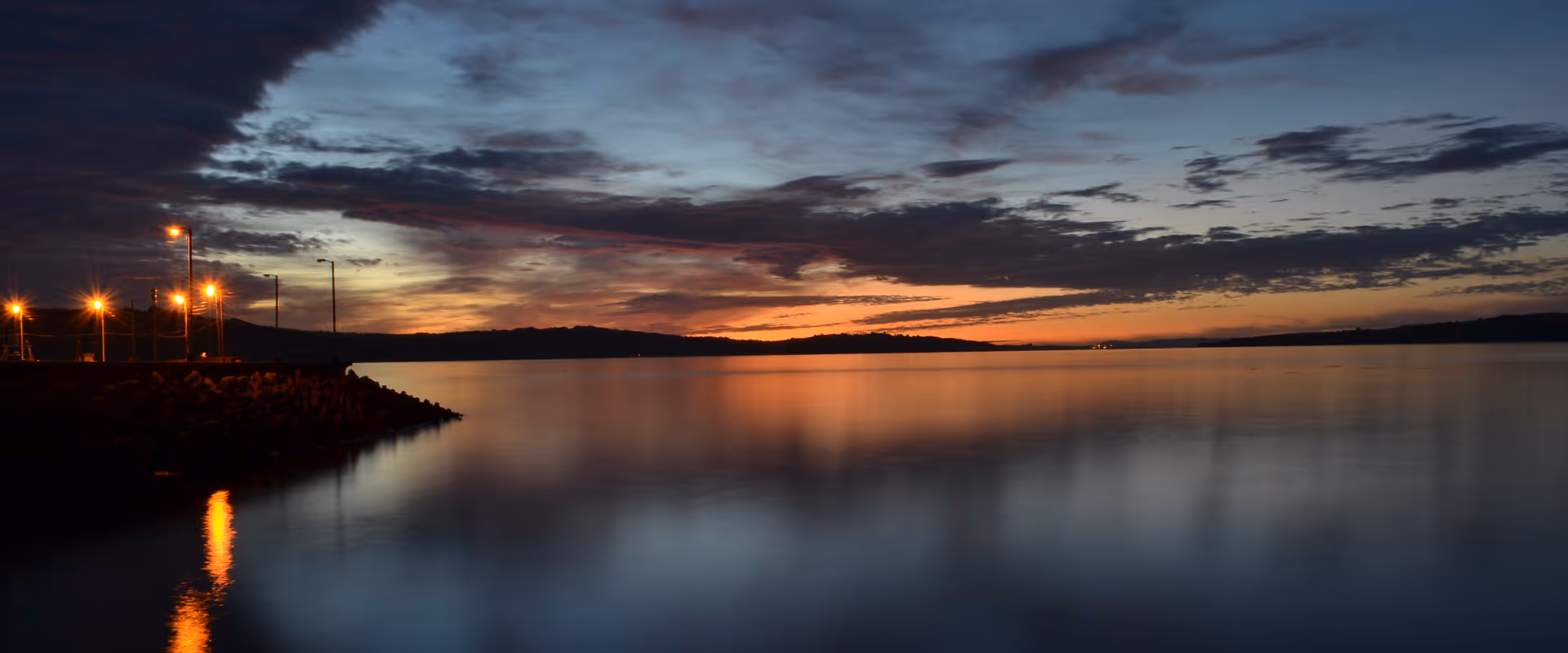 Muelle Pudeto de Ancud en el ocaso